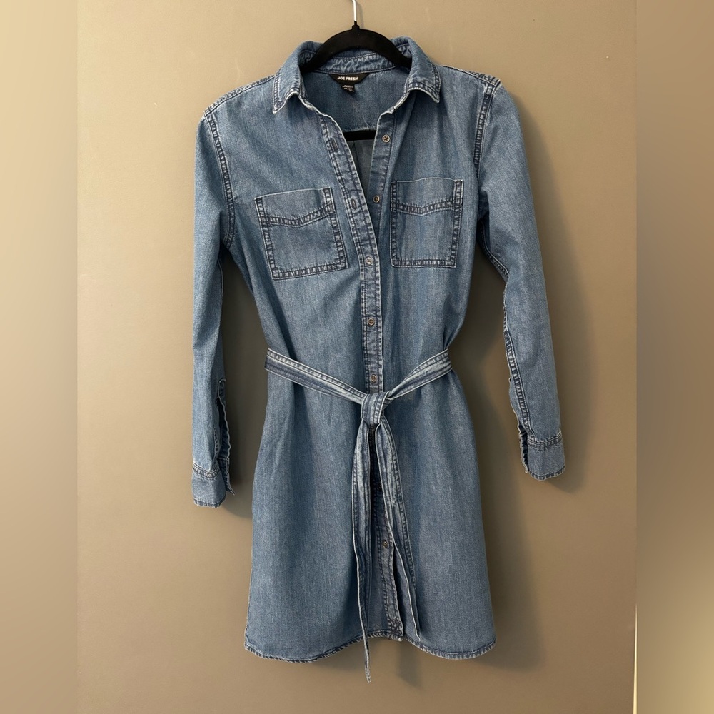 Joe Fresh Blue Denim Shirt Dress